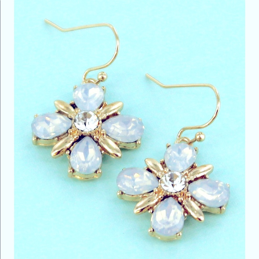 Crystal Flower Earrings
